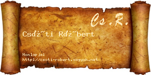 Csóti Róbert névjegykártya