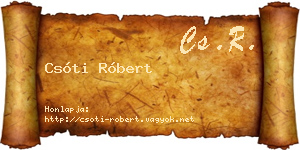 Csóti Róbert névjegykártya